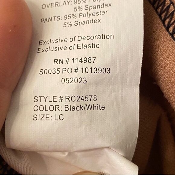 Revolution Dance Costume unitard black white ISOLATED INCIDENT RC24578 LC child - Picture 6 of 12